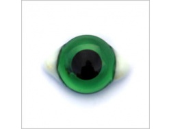 Bottle Green Transparent Glass White Corner Eyes