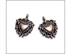 Heart Charm (antique copper colour) TB135