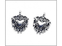 Heart Charm (antique silver colour) TB136