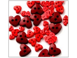 Heart shaped mini craft buttons
