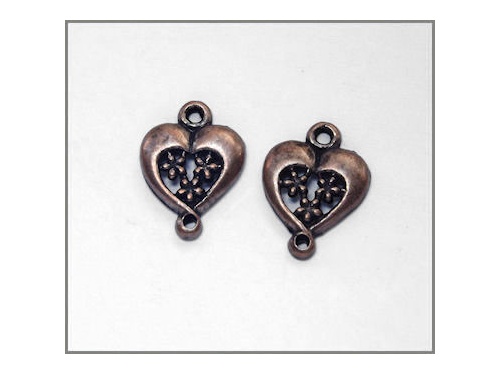 Heart Charm (antique brass colour) TB144